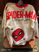 Disneyland holiday time 2023 merchandise-micechat-marvel spider-man cozy collection-spirit jersey-back
