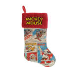 MiceChat Disney holiday gift guide 2023-target Disney100 Retro Reimagined collection-mickey mouse christams comic stocking