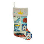 MiceChat Disney holiday gift guide 2023-target Disney100 Retro Reimagined collection-princess pop art white stocking