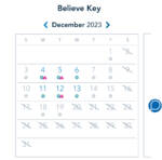 Disneyland Magic Key Believe December 2023