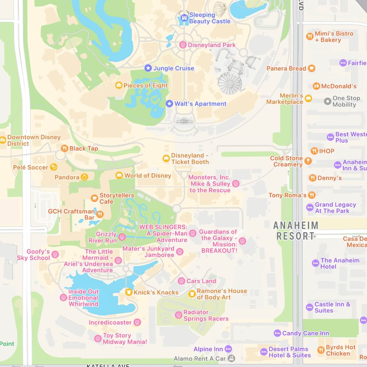 Table Service Near Disneyland