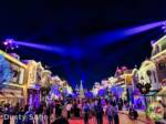Hong Kong Disneyland main street christmas night lights