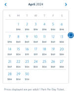Disneyland Ticket Prices April