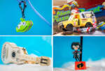 Disneyland Resort-Pixar Fest food guide 2024-alien macaron straw-pizza planet truck popcorn bucket-coco guitar popcorn bucket-edna mode bottle topper