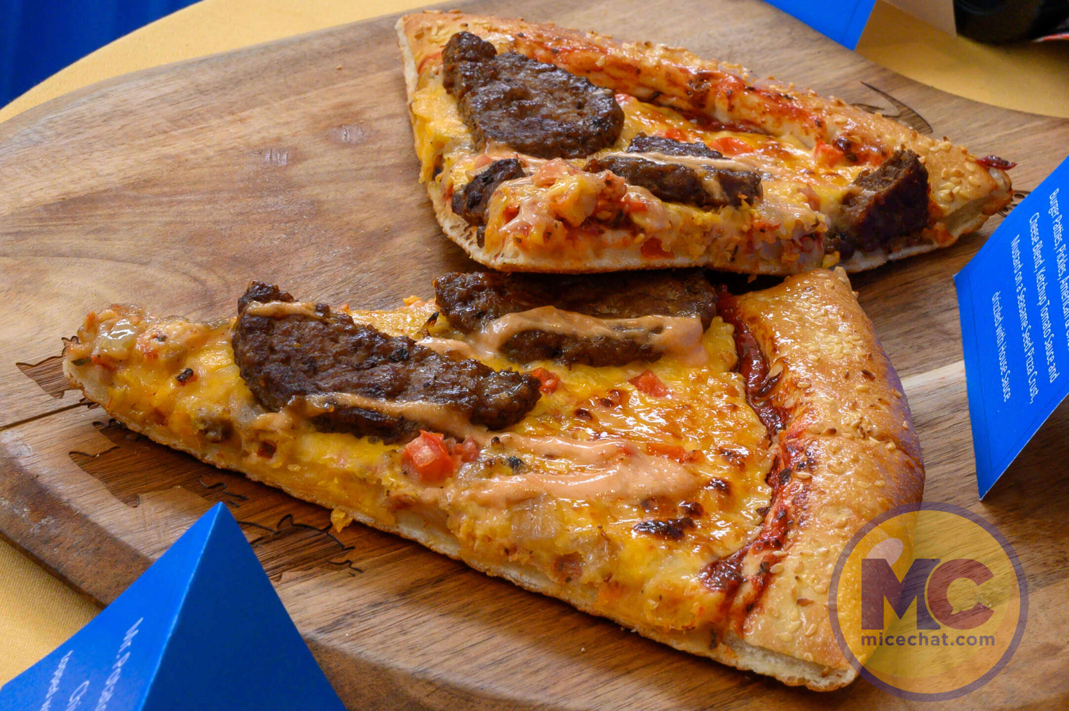 Pixar Fest 2024 cheeseburger pizza