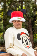 Disney Parks Holiday 2024 merchandise preview-santa mickey bucket hat and santa mickey pullover sweatshirt
