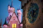 Disneyland Fantasyland Sleeping Beauty Castle clock blue hour dusk DSC_4164-X5