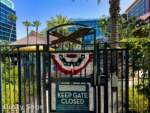 Disneyland-News-Disneyland Hotel pool red white blue bunting- MiceChat