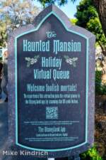 Disneyland-News-Haunted Mansion Holiday Virtual Queue Sign- MiceChat