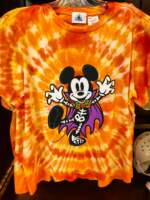 Halloween Merchandise skeleton mickey t-shirt tie dye