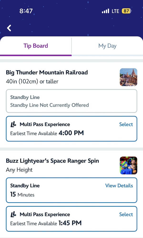 WDW Lightning Lane