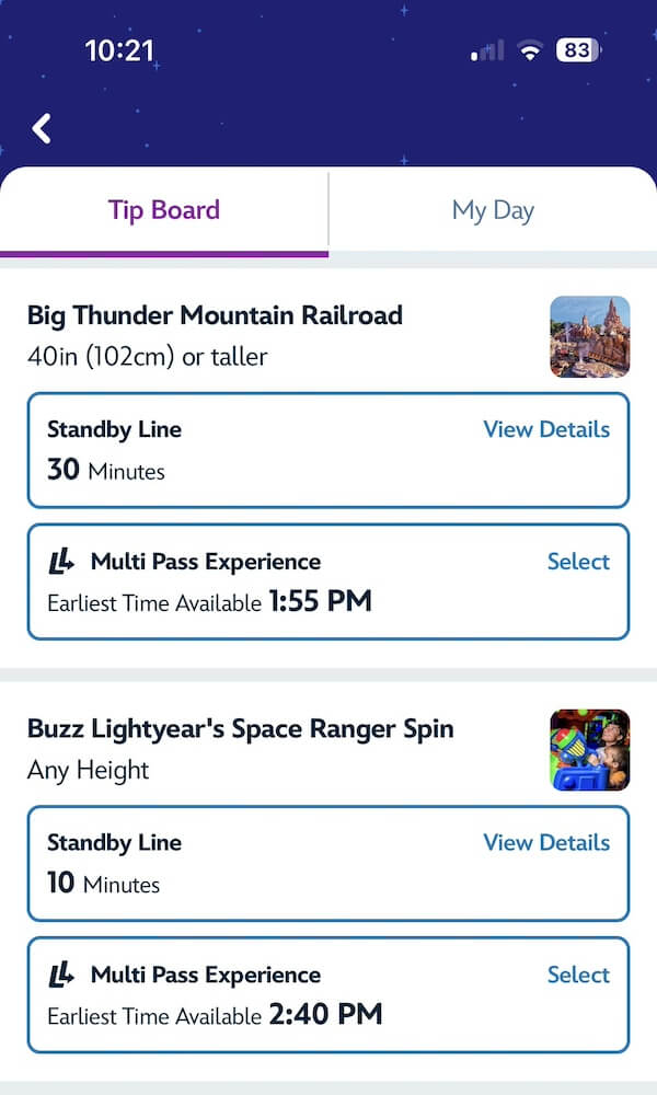 WDW Lightning Lane