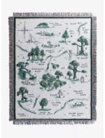 Boxlunch-Winnie the Pooh Hundred Acre Wood Map Tapestry Throw blanket