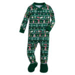 Disney Store-Disney Holiday 2024 merchandise-Mickey and Minnie Mouse Holiday Family Matching stretchie sleeper for baby