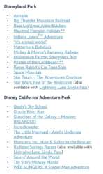 Lightning Lane attractions