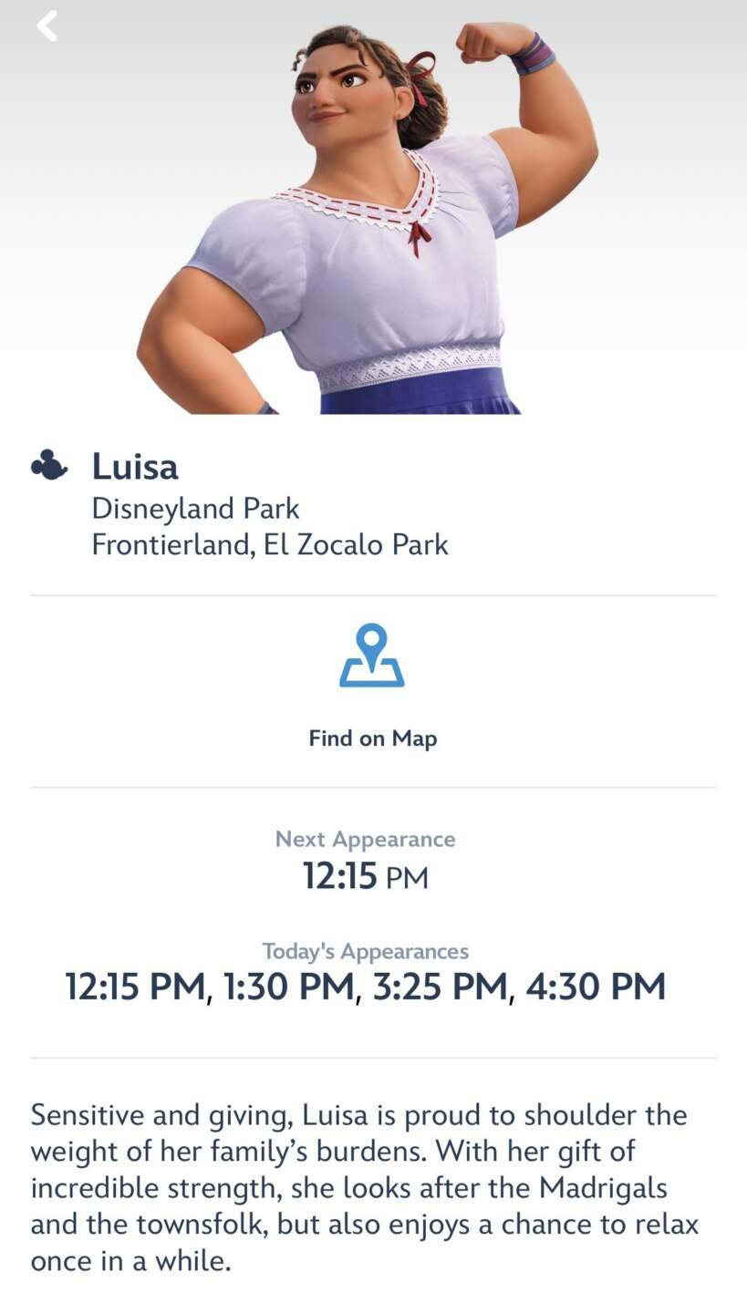 Luisa schedule