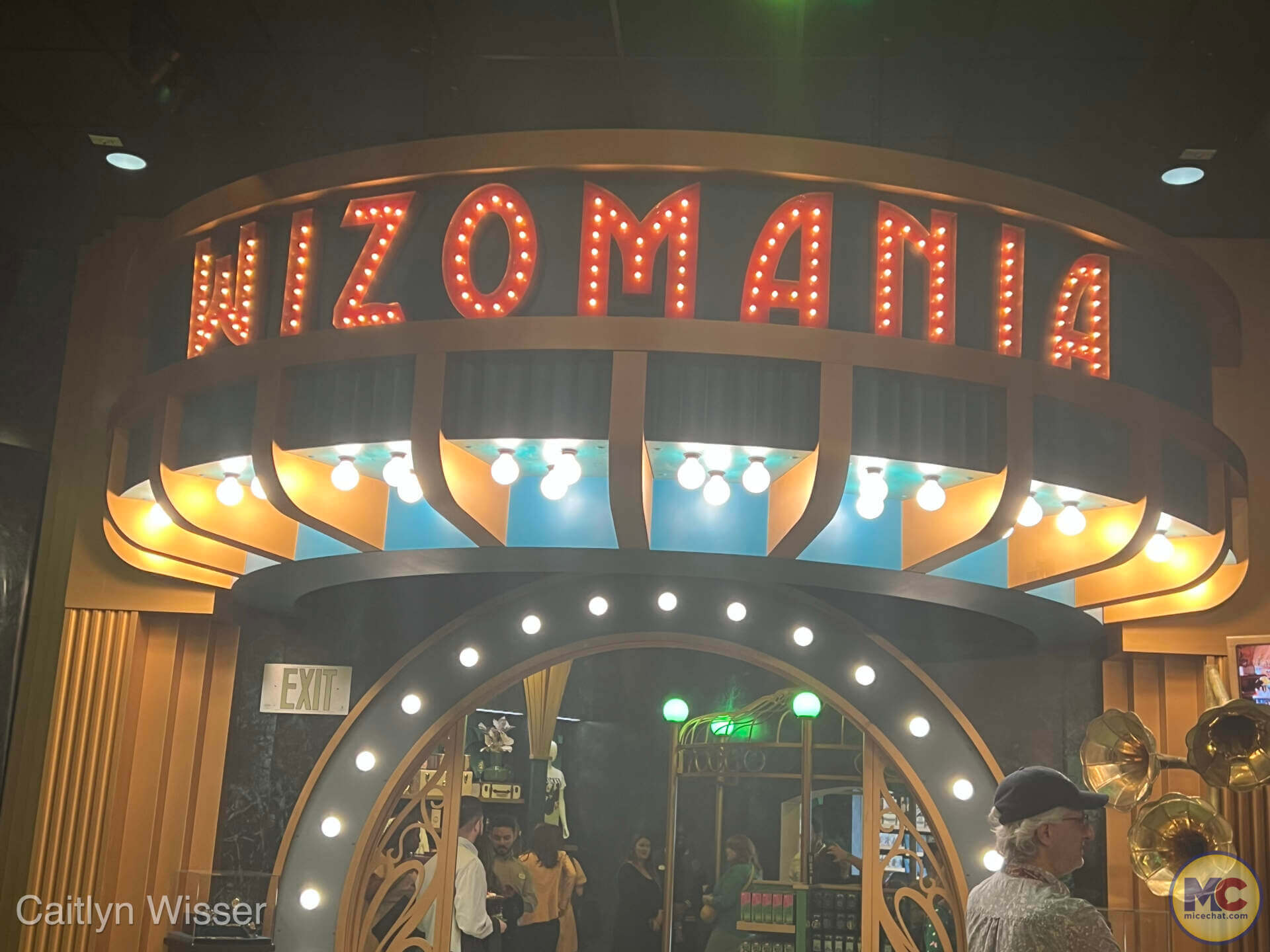 Wizomania sign interior of the Wicked store at Universal Orlando Resort