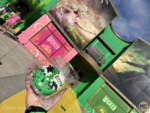 Exterior of the Wicked store at Universal Orlando Resort with Elphaba Voodoo donut