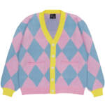 Steady Hands-blue and pink argyle cardigan