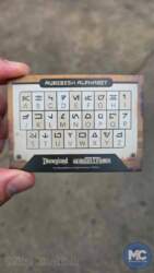 Disneyland Season of the Force Aurebesh Alphabet Cards 2