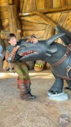 Universal Epic Universe Isle of Berk characters meet toothless hiccup hug MiceChat