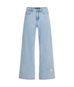Disney x Karl Lagerfeld collection-donald duck merchnadise-womens wide leg jeans-front