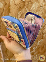 Natalie Kipper-Disney California Adventure-disney parks stitch merchandise-loungefly wallet with allover print of Stitch Angel and Scrump