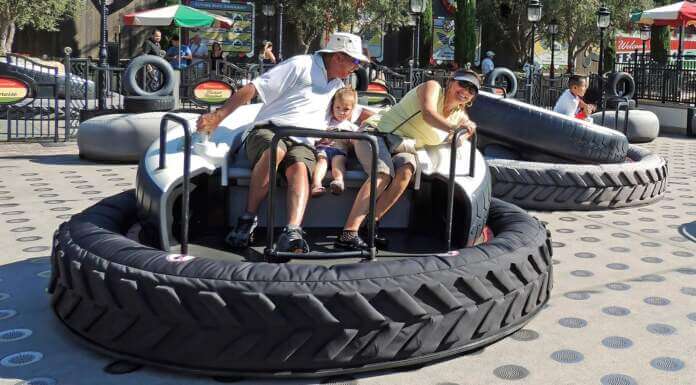 Yesterland: Retired Tires (Luigi’s Flying Tires) at Cars Land Yesterland: Luigi’s Flying Tires at Cars Land