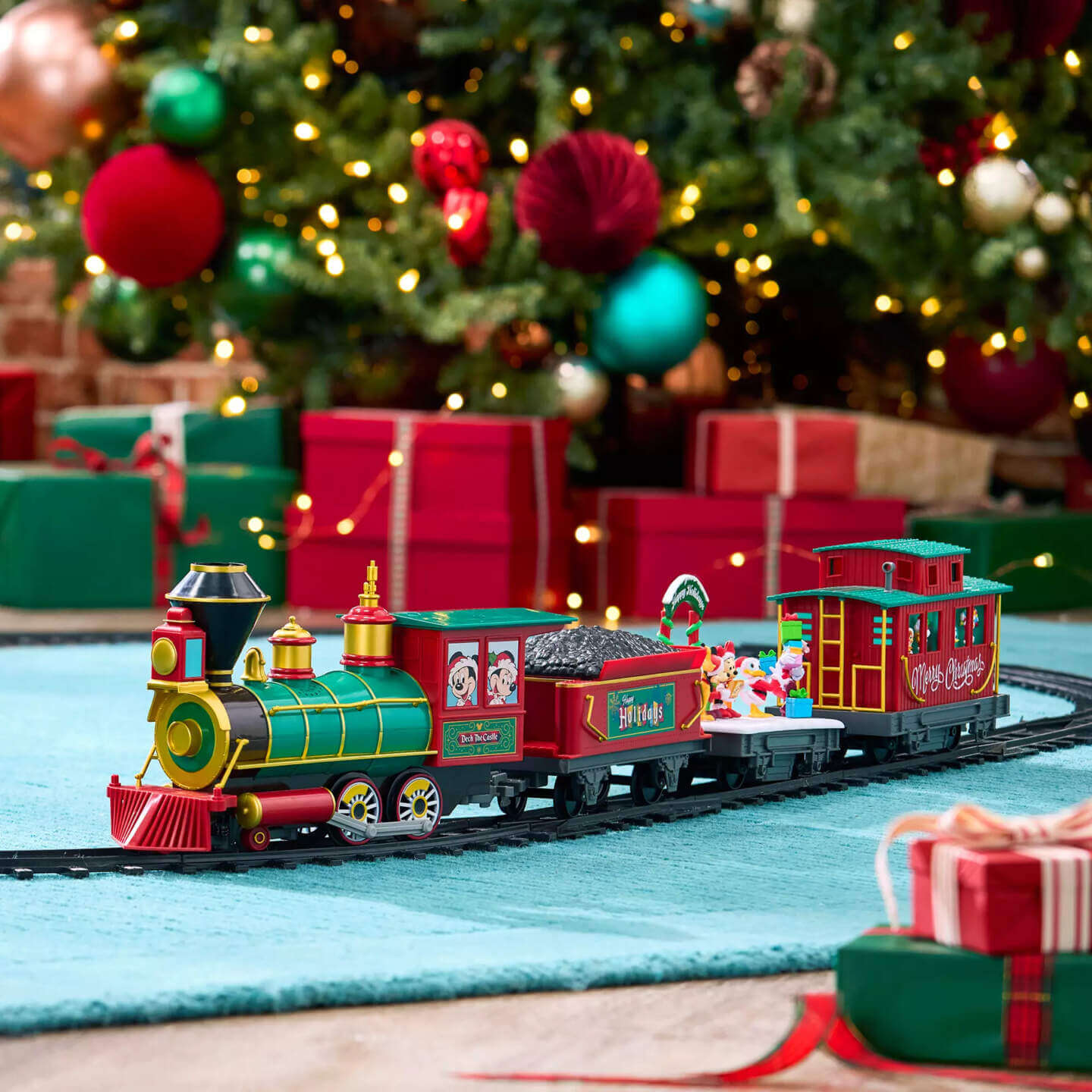 Lights Christmas Tree Metal Electric Train Set Disney Illuminated