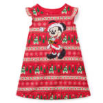 Disney Store-Disney Holiday Merchandise 2025-Mickey Mouse Family Christmas collection-Santa Mickey Mouse Holiday Nightshirt for girls