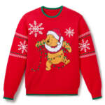 Disney Store-disney holiday merchandise 2025-Winnie the Pooh Light-Up Holiday Sweater for Adults-1