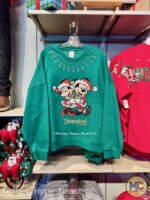 Disneyland-Disney holiday merchandise 2025-santa mickey and minnie mouse holiday pullover sweatshirt for women