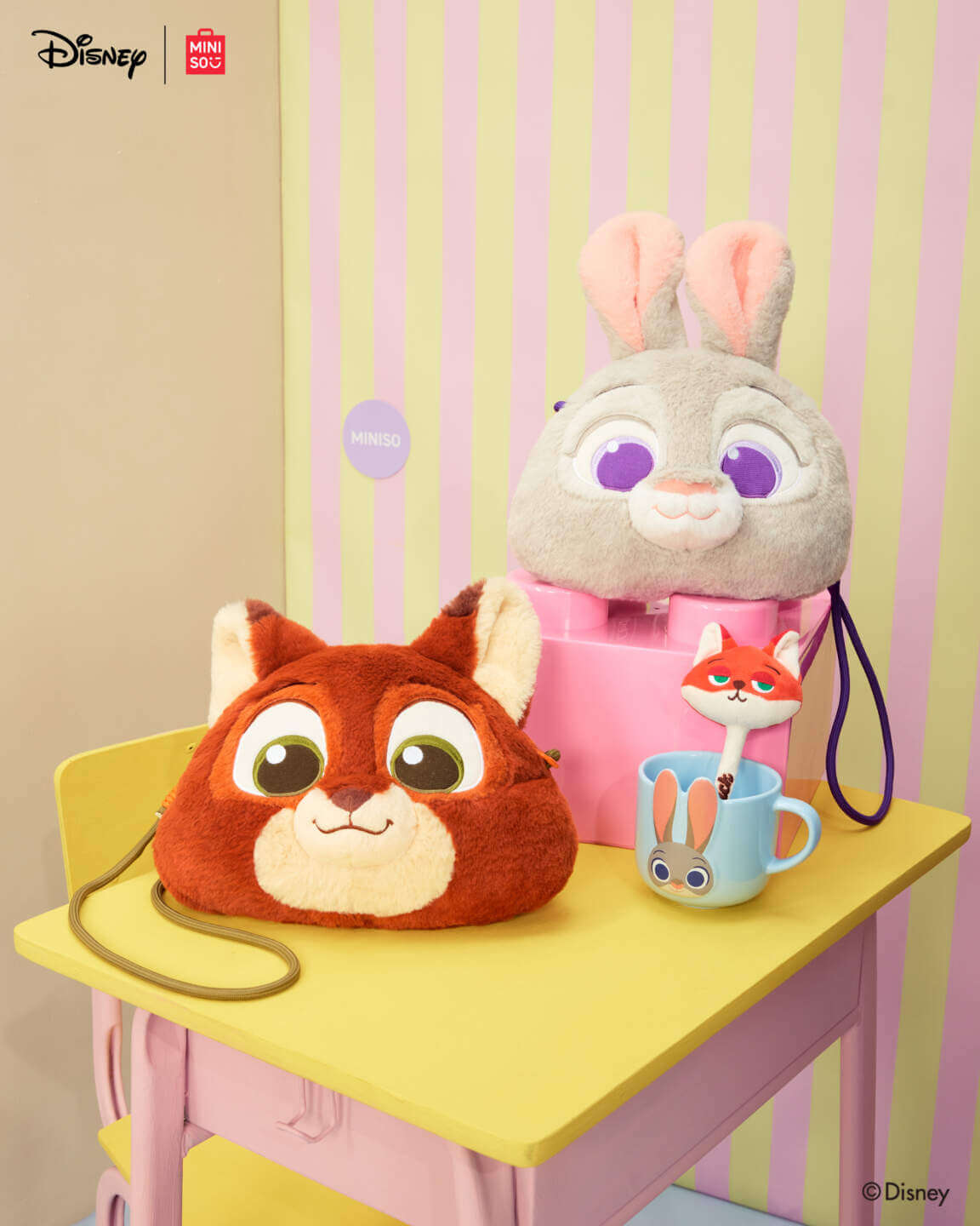 Zootopia MINISOズートピア 2Wayショルダーバッグ 1点 Zootopia 2 merchandise-miniso zootopia 2 nick and judy crossbody