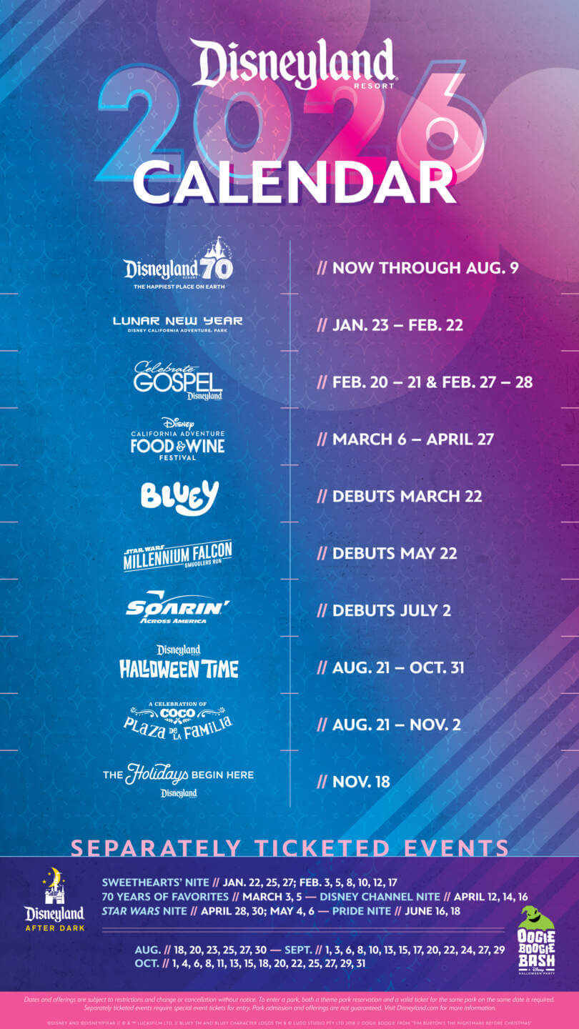 Disneyland 2026, UPDATED! Disneyland 2026 Events Guide: What’s Coming, When to Visit & Key Dates to Know