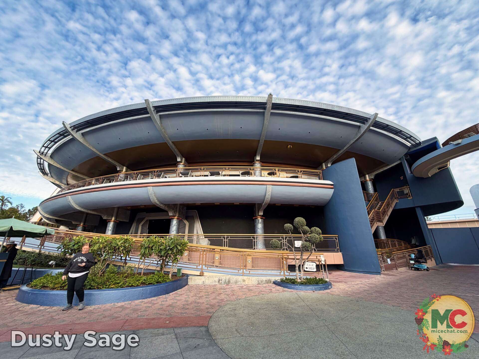 The largely inaccessible Carousel Theater building in Tomorrowland