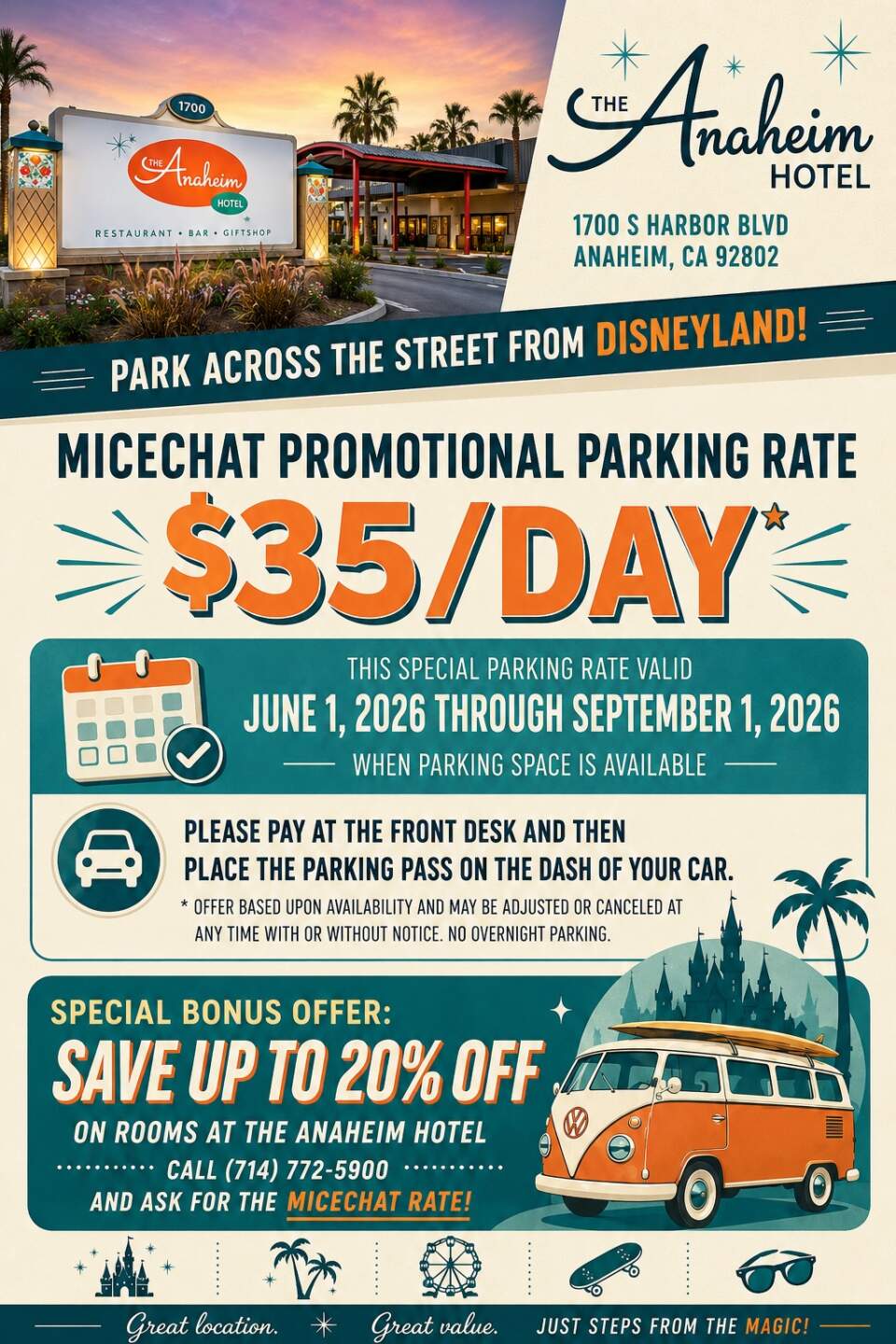 The Anaheim Hotel Discount, The Anaheim Hotel – Discount