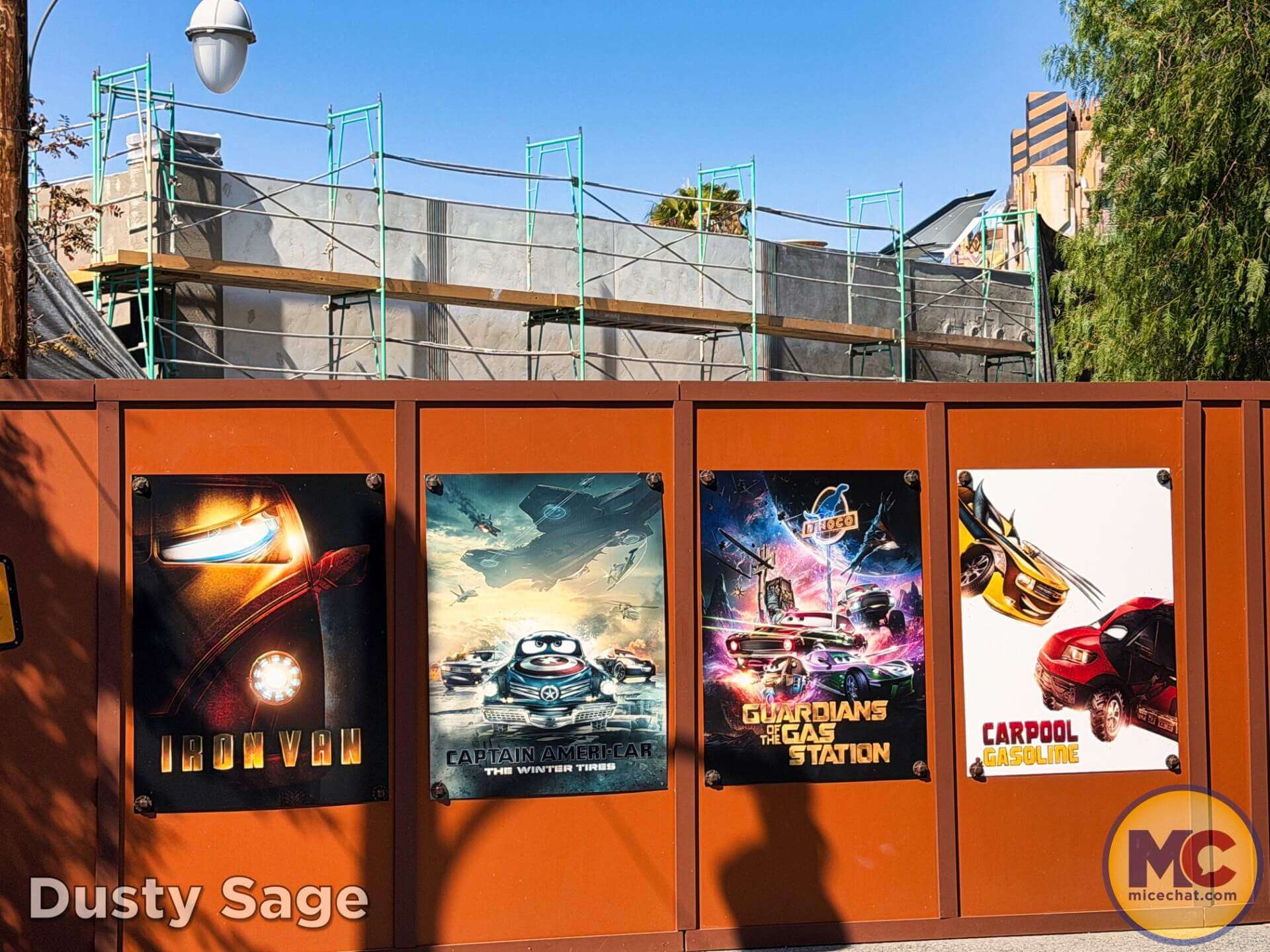 Disneyland Construction DCA Avengers Campus Cars Land Side Posters