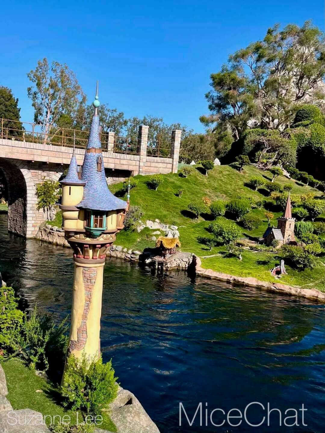 Miniature village along the Storybook Land Canal