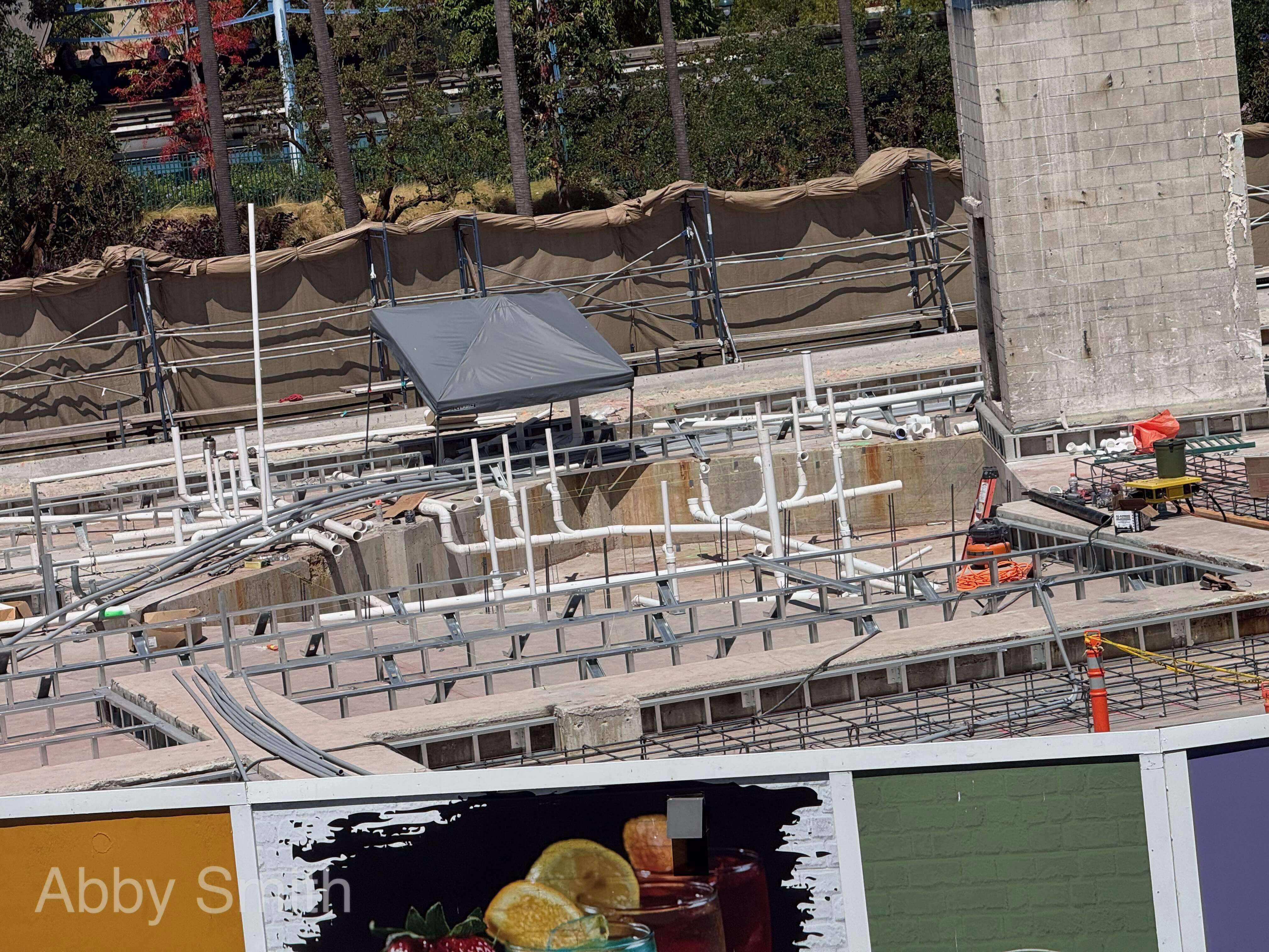 Construction at Pearl's Roadside BBQ in Downtown Disney
