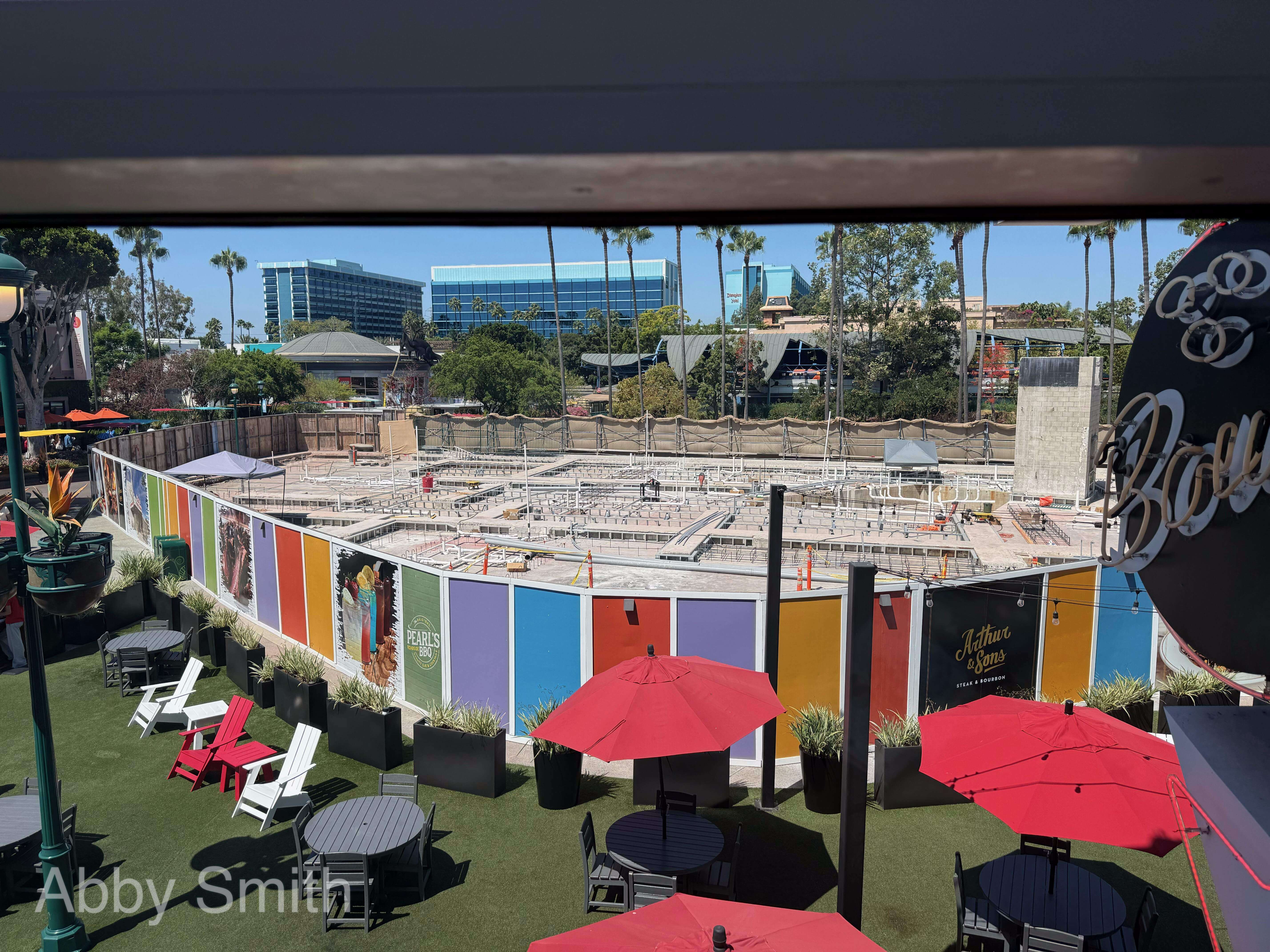 Construction at Pearl's Roadside BBQ in Downtown Disney