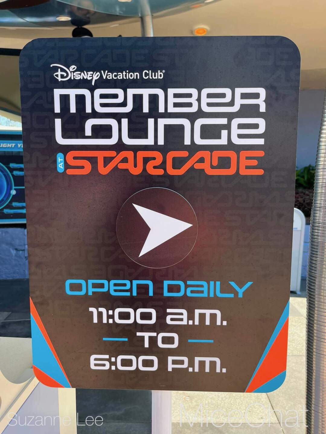 Temporary DVC lounge inside the Starcade