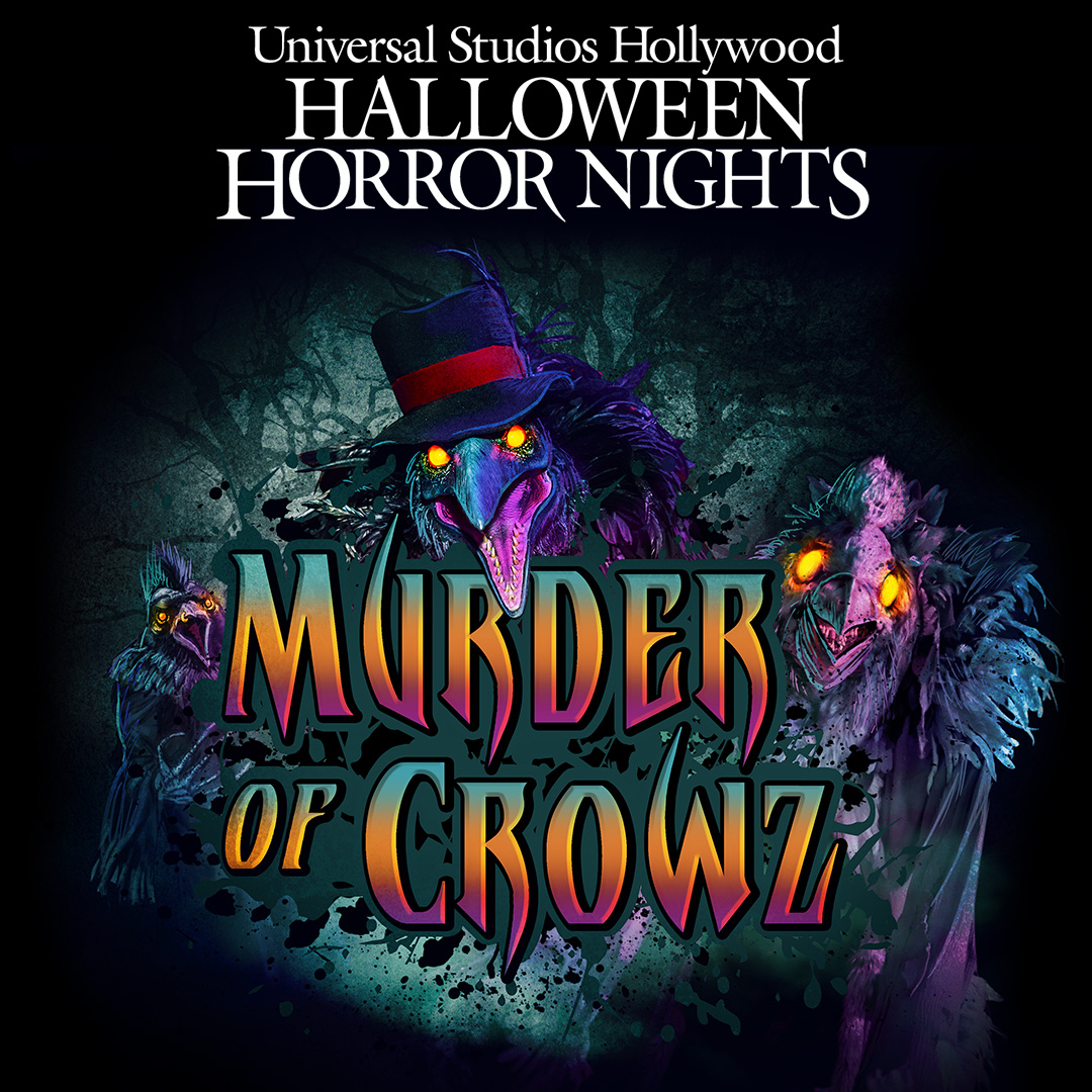 Murder of Crowz scare zone key art for Universal Studios Hollywood Halloween Horror Nights 2026