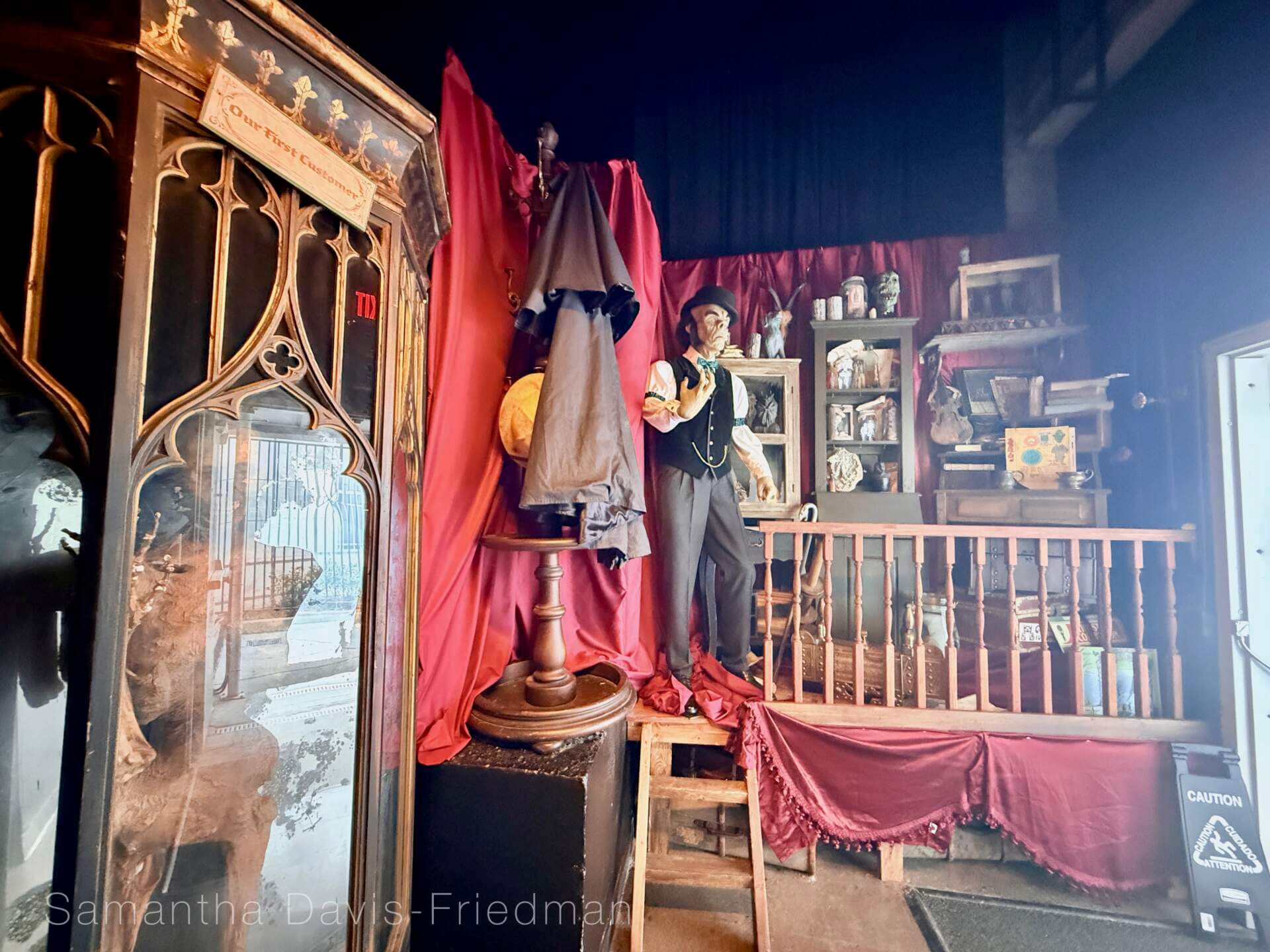 Merchandise displays inside the Halloween Horror Nights 2026 Tribute Store