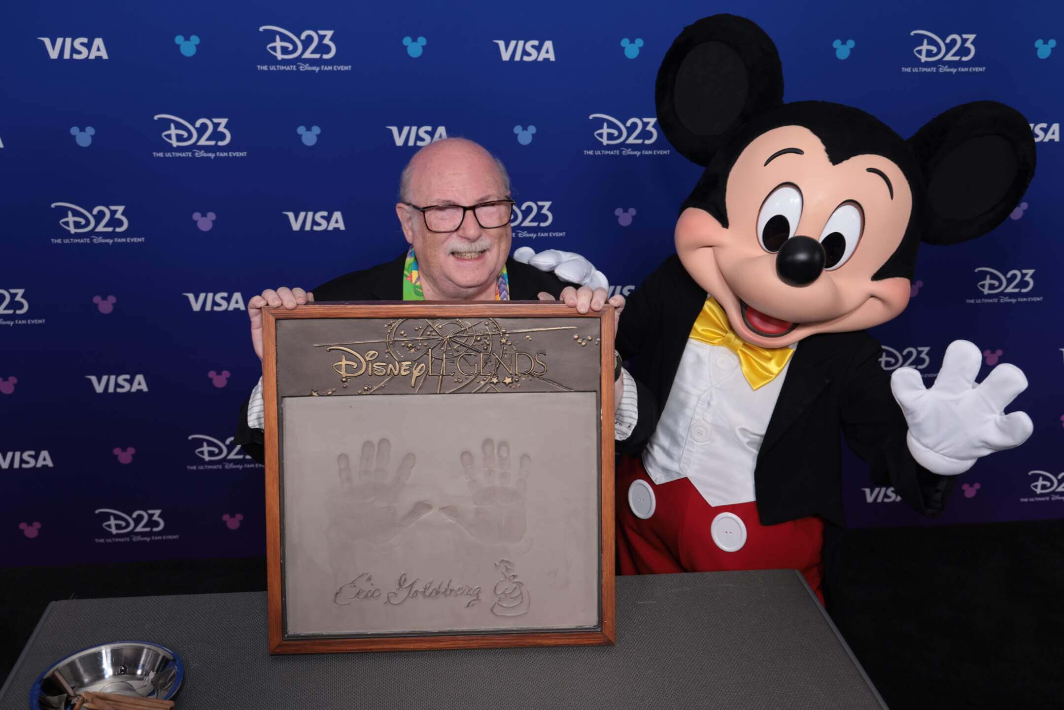 Animator Eric Goldberg accepts his Disney Legends award at D23 2026