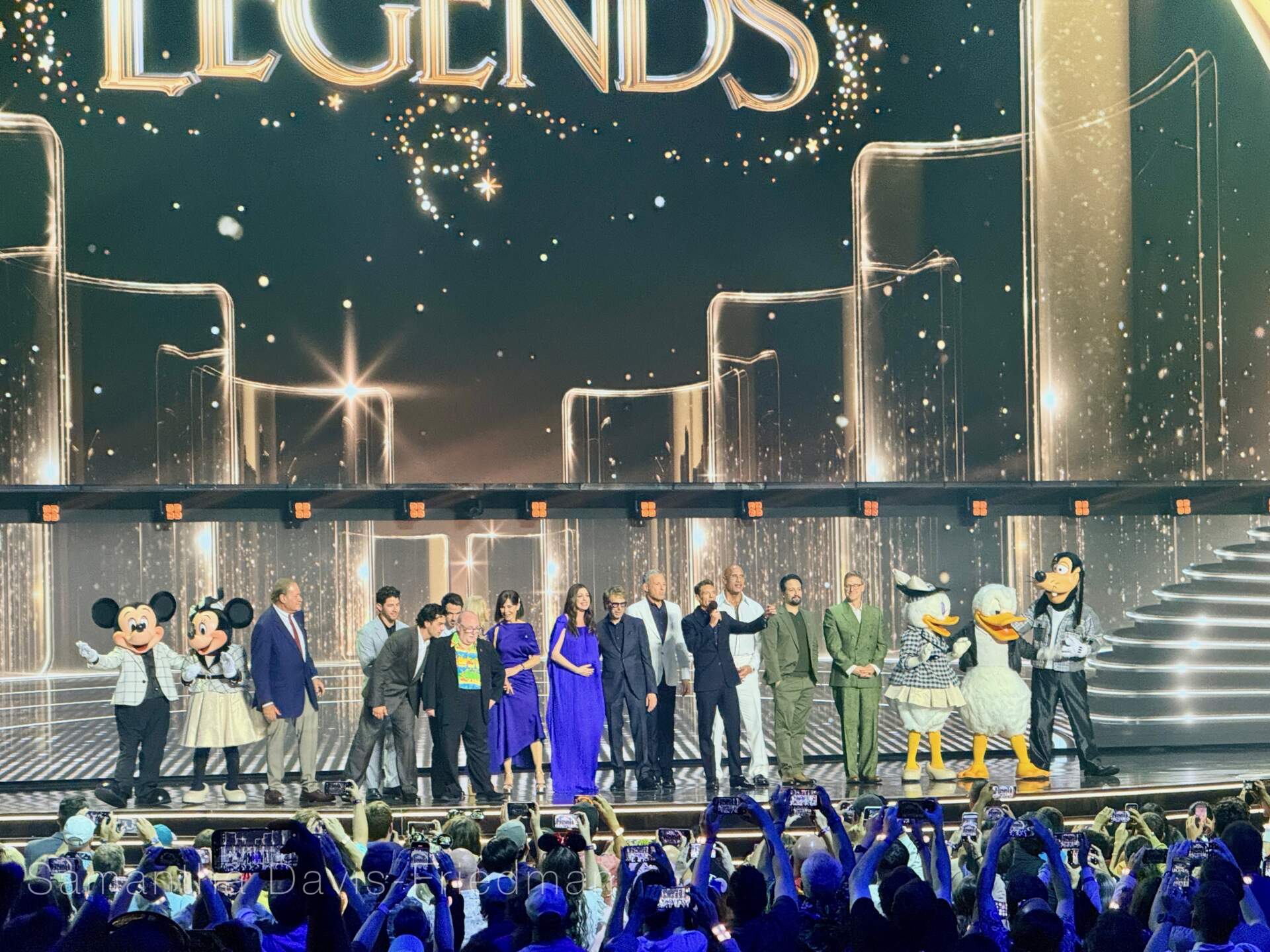 Disney Legends class of 2026 group photo with Disney characters at D23