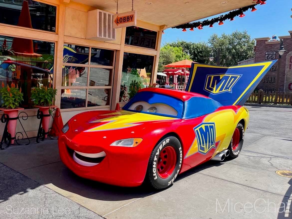 Lightning McQueen in his Halloween car-stume in Radiator Screams at Cars Land