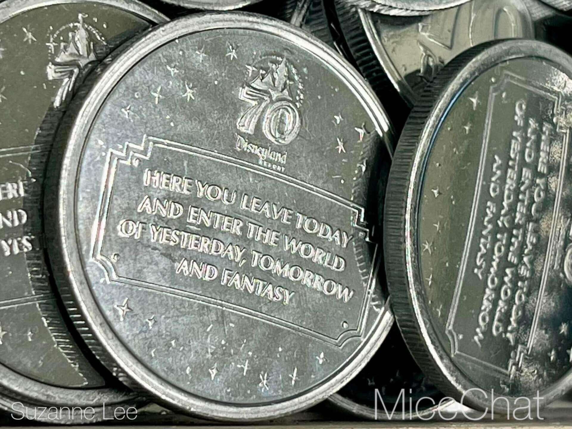 Disneyland 70th anniversary medallions