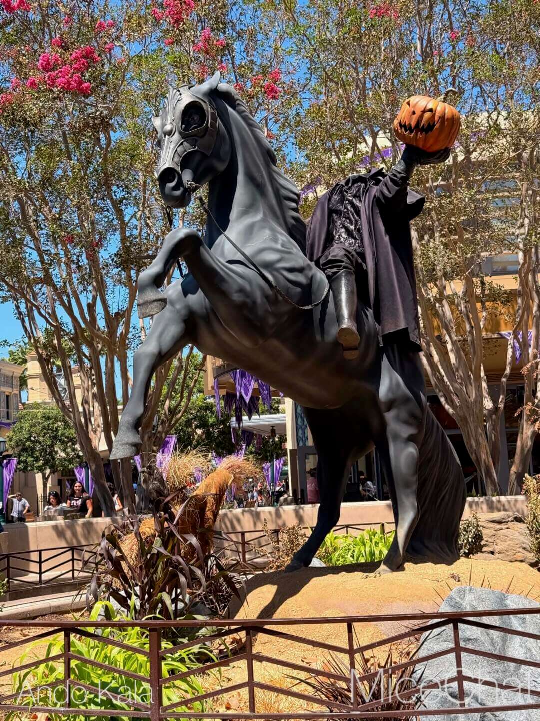 Close-up of the Headless Horseman during Halloween Time at Disneyland