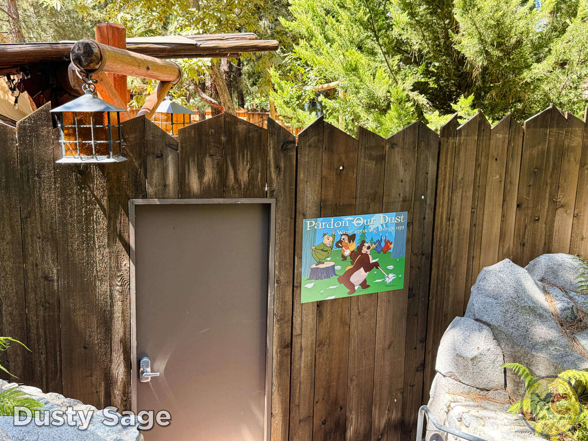 Halloween installation staging area near the stage
