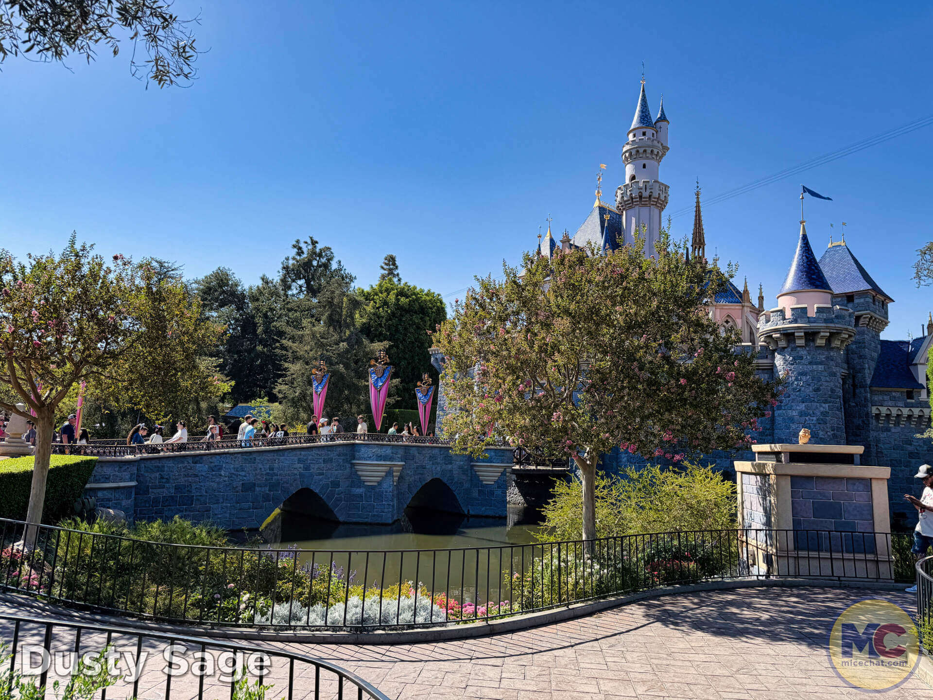 Side view of Sleeping Beauty Castle